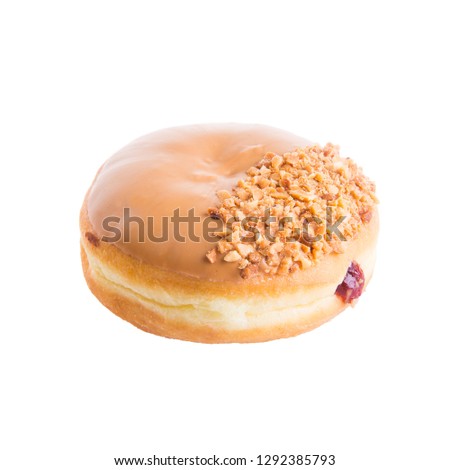 donut or donut isolated on white background