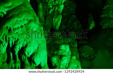 Green view of the cave