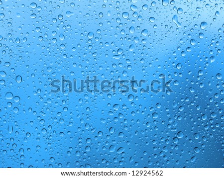 blue water drops background Royalty-Free Stock Photo #12924562