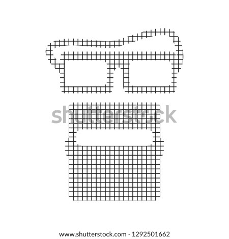 Sign welding mask, black on a white background, squares, vector
