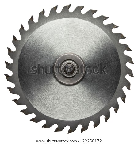 Circular saw blade for wood work Royalty-Free Stock Photo #129250172