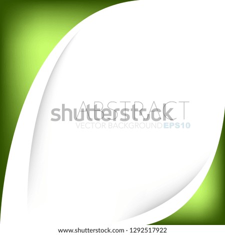 Green frame vector background with white space for text design
