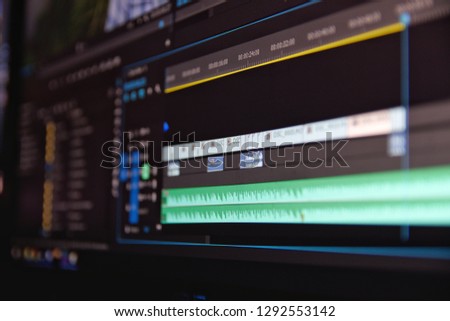 A close-up of a video editing program.