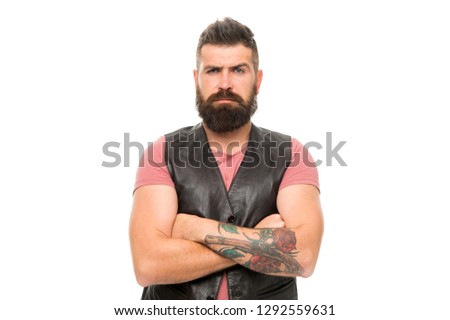 Masculinity concept. Barber shop and beard grooming. Styling beard and moustache. Fashion trend beard grooming. Facial hair treatment. Masculinity brutality and beauty. Hipster with beard brutal guy.