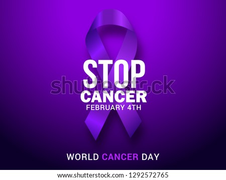 Illustration Of 4 February World Cancer Day Poster Or Banner Background.