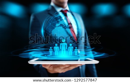 Human Resources HR management Recruitment Employment Headhunting Concept. Royalty-Free Stock Photo #1292577847