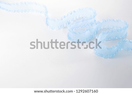 Blue lace ribbon