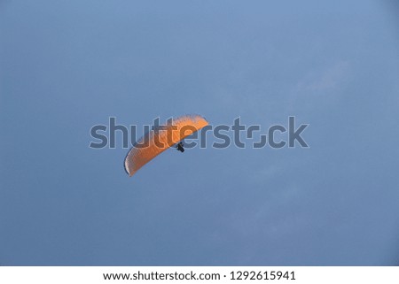 paragliding on the sky.