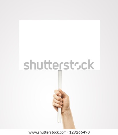 hand holding blank card Royalty-Free Stock Photo #129266498