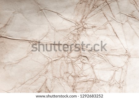 Aged paper sheet. Blank old background with dust and dirty stains. Vintage and antique art concept. Detailed closeup studio shot. Front view. Toned