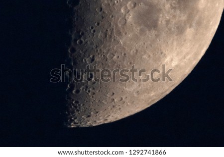 close up of the moon.