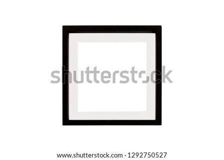 Wooden Frame. Rustic wood frame isolated on the white background - Imagem
