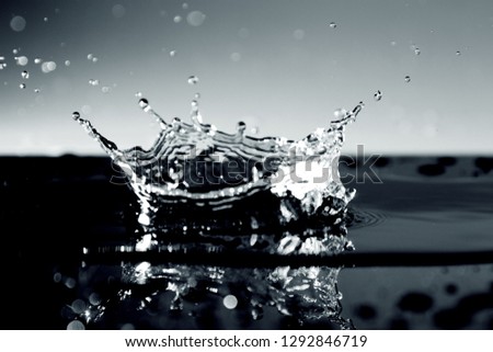 Water droplet splashing