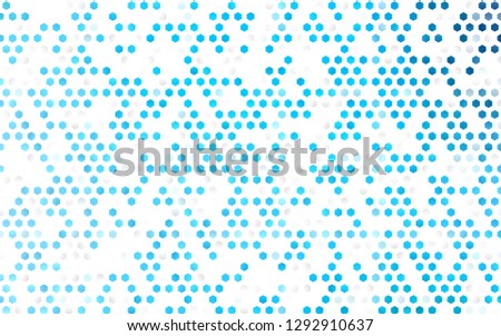 Light BLUE vector backdrop with hexagons. Illustration with set of colorful hexagons. Pattern can for your ad, booklets.