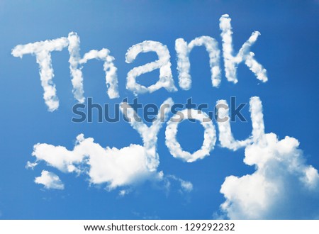 thank you cloud word Royalty-Free Stock Photo #129292232