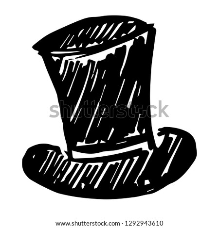 Hand Drawn or Doodle Vector Illustration of Hat or Cap on Isolated Background. Graphic Design for T-shirt, Poster, Card, Template, and more