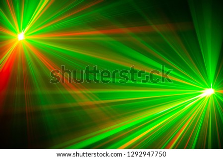 Colorful laser lights lines on black
