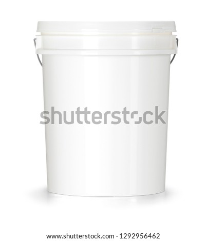 Bucket with lid and handle Royalty-Free Stock Photo #1292956462