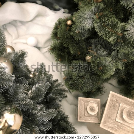 Christmas and New Year s holiday background, Winter season tree