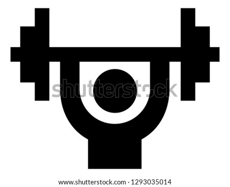 Bodybuilding Barbell Vector Icon