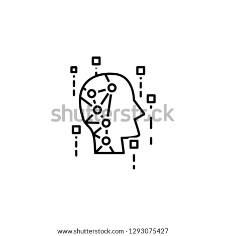 data, artificial intelligence icon. Element of technological data icon for mobile concept and web apps. Thin line data, artificial intelligence icon can be used for web and mobile
