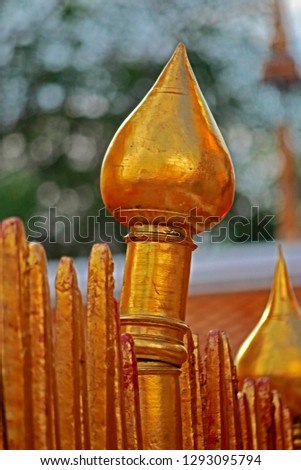 The golden lotus in Thai temple