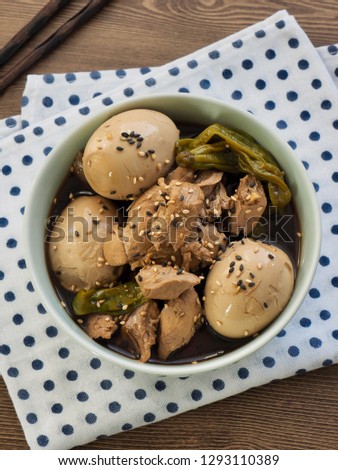 Asian food Chicken egg soy sauce Braised
