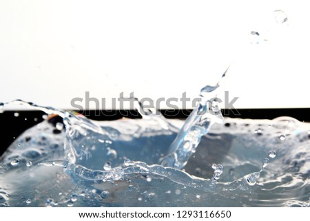 Soapy water background / an iridescent bubble consisting of air in a thin film of soapy water.