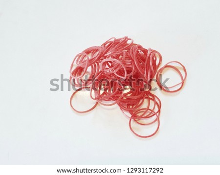 Multicolored Elastic Rubber Band, Nylon Rubber Band On a white background