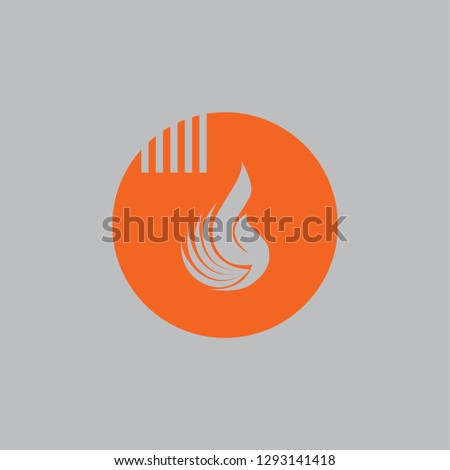 Fire Design for a very modern and simple logo or icon. Vector EPS 10.
