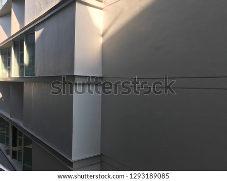 White and shadow shade of building minimal stye