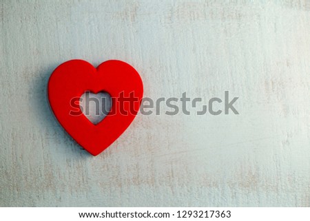heart decor wooden background