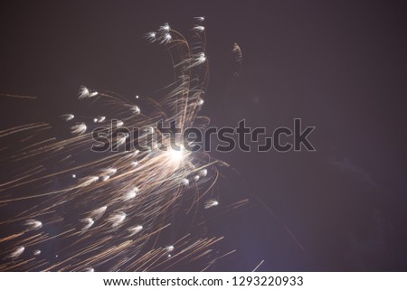 abstract colorful bright fireworks for celebrate