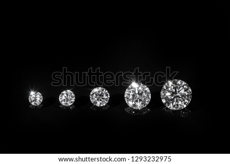 Diamond carat size Royalty-Free Stock Photo #1293232975
