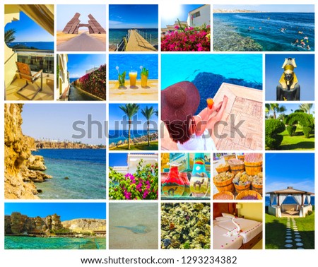 Collage of pictures from Egypt holidays at Sharm El Sheikh
