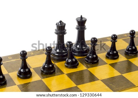 chess on the white background
