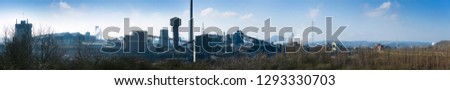 Skyline of an industrial landscape Royalty-Free Stock Photo #1293330703