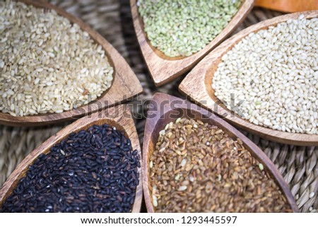 Various miscellaneous grains Royalty-Free Stock Photo #1293445597