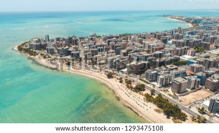 Aerial images of the beach of Maceió Alagoas