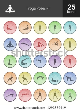 Yoga Poses Filled Icons