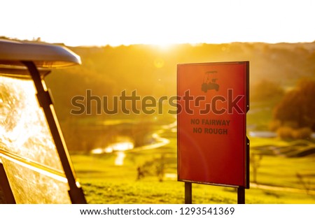 Golf course sign