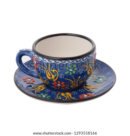 Turkish coffee traditional serving cup