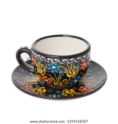 Turkish coffee traditional serving cup