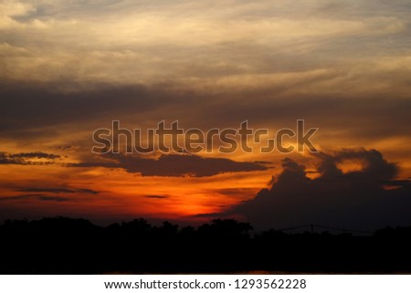landscape view at sky sunset