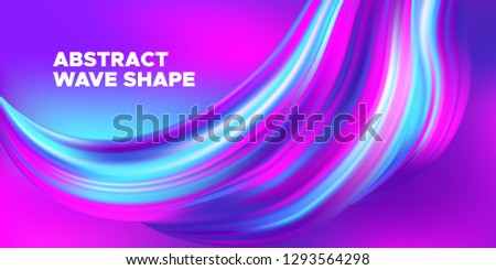 Colorful Fluid Background. Abstract Wave Poster in Pink, Purple and Blue Colors. 3d Banner with Art Fluid Waves in Movement. Modern Landing Page Design, Brochure Concept. Vector Fluid Brush Strokes.
