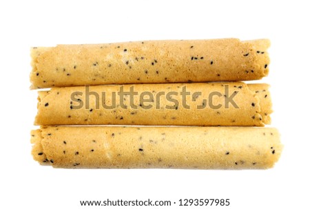 The egg rolls isolated on white background