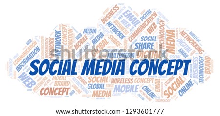 Social Media Concept word cloud.