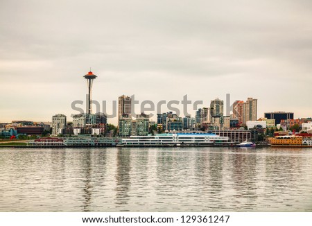 Cityscape of Seattle as seen from the bay