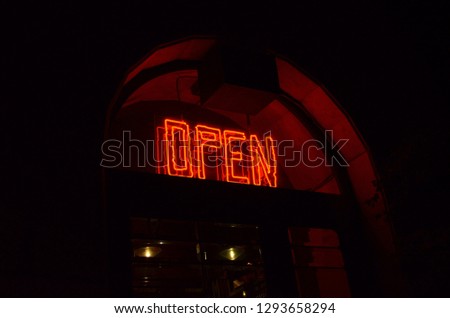 neon sign on black background