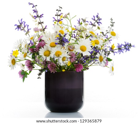 vase with wildflowers